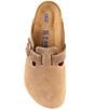 Color:Tobacco - Image 5 - Men's Boston Oiled Leather Soft Footbed Slip-On Clogs