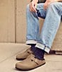 Birkenstock Men's Boston Oiled Leather Soft Footbed Slip On Clogs, Color:Tobacco - Image 9