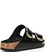 Color:Black - Image 2 - Women's Arizona Big Buckle High Shine Slide Sandals