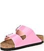 Color:Candy Pink - Image 4 - Women's Arizona Patent Birko-Flor Slide Sandals