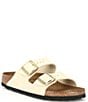 Color:Ecru - Image 1 - Women's Arizona Soft Footbed Suede Nubuck Buckle Detail Sandals