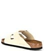 Color:Ecru - Image 3 - Women's Arizona Soft Footbed Suede Nubuck Buckle Detail Sandals