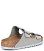 Color:Dove Grey - Image 2 - Women's Arizona Soft Footbed Suede Nubuck Buckle Detail Sandals