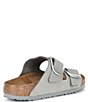 Color:Dove Grey - Image 2 - Women's Arizona Suede Nubuck Big Buckle Detail Slide Sandals