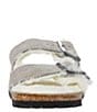 Color:Stone Coin - Image 5 - Women's Arizona Suede Shearling Sandals