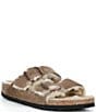 Birkenstock Women's Arizona Suede Shearling Slide Sandals - Image 1