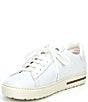 Color:White - Image 4 - Women's Bend Leather Sneakers