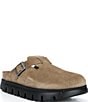Birkenstock Papillio by Birkenstock Women's Boston Chunky Suede Platform Clogs - Image 1