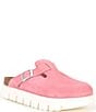 Color:Candy Pink - Image 1 - Women's Boston Chunky Suede Platform Clogs
