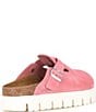 Color:Candy Pink - Image 2 - Women's Boston Chunky Suede Platform Clogs