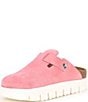 Color:Candy Pink - Image 4 - Women's Boston Chunky Suede Platform Clogs
