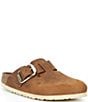Birkenstock Women's Boston Oiled Leather Buckle Strap Clogs - Image 1