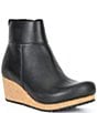 Color:Black - Image 1 - Papillo by Birkenstock Ebba Leather Platform Wedge Booties