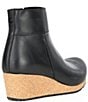 Color:Black - Image 2 - Papillo by Birkenstock Ebba Leather Platform Wedge Booties