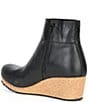 Color:Black - Image 3 - Papillo by Birkenstock Ebba Leather Platform Wedge Booties