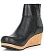 Color:Black - Image 4 - Papillo by Birkenstock Ebba Leather Platform Wedge Booties