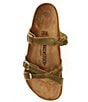 Color:Green Olive - Image 5 - Women's Franca Braid Oiled Leather Strappy Sandals