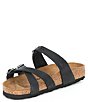 Color:Black - Image 4 - Women's Franca Distressed Oiled Leather Sandals