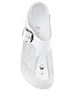 Color:White - Image 5 - Women's Gizeh Big Buckle Detail Leather Thong Sandals