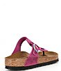 Color:Festival Fuchsia - Image 2 - Women's Gizeh Braided Oiled Leather Thong Sandals