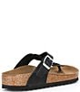Color:Black - Image 2 - Women's Gizeh Braided Oiled Leather Thong Sandals