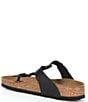 Color:Black - Image 3 - Women's Gizeh Braided Oiled Leather Thong Sandals