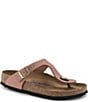 Color:Old Rose - Image 1 - Women's Gizeh Suede Nubuck Thong Sandals