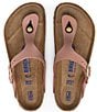 Color:Old Rose - Image 2 - Women's Gizeh Suede Nubuck Thong Sandals