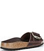 Birkenstock Women's Madrid Oiled Leather Big Buckle Hardware Slide Sandals - Image 2