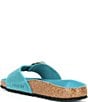Color:Biscay Bay - Image 3 - Women's Madrid Big Buckle Detail Oiled Leather Sandals
