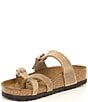 Color:Tobacco Brown - Image 4 - Women's Mayari Oiled Leather Thong Sandals