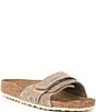 Color:Taupe - Image 1 - Women's Oita Suede Slide Sandals