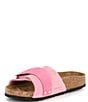 Color:Candy Pink - Image 4 - Women's Oita Suede Slide Sandals