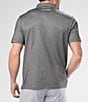 Color:Black - Image 2 - Short Sleeve Travis Knit Polo Shirt