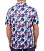 Color:White/Blue Multi - Image 2 - Bahama Vibes Short Sleeve Printed Polo Shirt