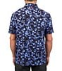 Color:Blue Camouflage - Image 2 - Camouflage Mixed Media Short Sleeve Printed Polo Shirt