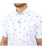 Color:White - Image 3 - Clover Tweet Printed Short Sleeve Polo Shirt