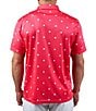 Color:Paradise Pink - Image 2 - Cloverfield Print Short Sleeve Polo Shirt