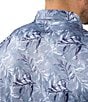 Color:Light Grey - Image 4 - Euphoria Leaf Print Short Sleeve Polo Shirt