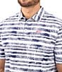 Color:Navy - Image 3 - Jungle Lines Short Sleeve Printed Polo Shirt