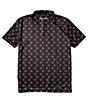 Color:Black - Image 2 - Black Clover Knit Short Sleeve Cloud Polo Shirt