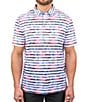 Color:Marine - Image 1 - Kona Printed Short Sleeve Polo Shirt