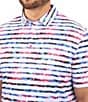 Color:Marine - Image 3 - Kona Printed Short Sleeve Polo Shirt