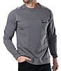 Color:Charcoal - Image 1 - Long Sleeve Crew Knit Pullover