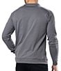 Color:Charcoal - Image 2 - Long Sleeve Crew Knit Pullover