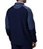 Color:Navy - Image 2 - Long Sleeve Two Face Quarter-Zip Pullover