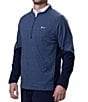 Color:Navy - Image 3 - Long Sleeve Two Face Quarter-Zip Pullover