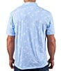 Color:Cerulean - Image 2 - Shadow Short Sleeve Printed Polo Shirt