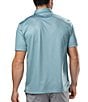 Color:Jade - Image 2 - Short-Sleeve Illusion Stretch Knit Polo Shirt