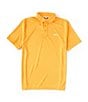 Color:Mango - Image 1 - Short-Sleeve Illusion Stretch Knit Polo Shirt